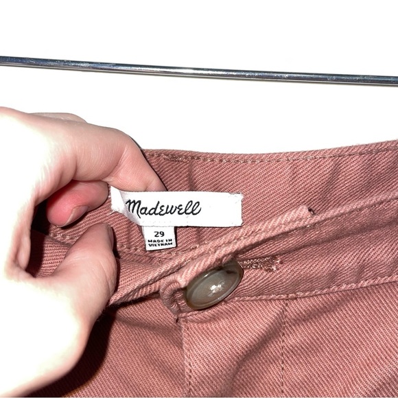 Madewell Pink Tapered Yoke High Rise Pants - Picture 8 of 10